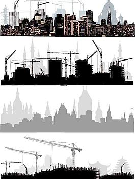 都市城市建筑剪影图片