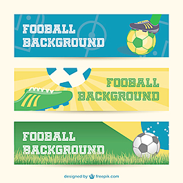 足球banner背景矢量素材
