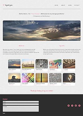 简约设计html5响应模板