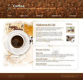 咖啡主题网站界面设计HTML(CSS)模板