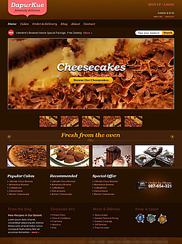 糕点网站界面设计HTML(CSS)模板