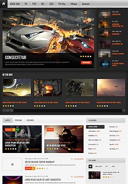 大型游戏公司html5模板