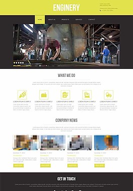 施工建设CSS3黄色模板