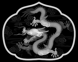 精品单龙灰度图