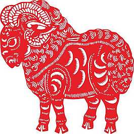 剪纸羊