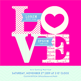 精美矢量的婚礼请柬04