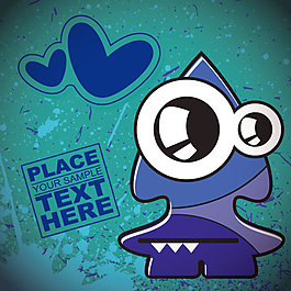 矢量豆豆卡通人物