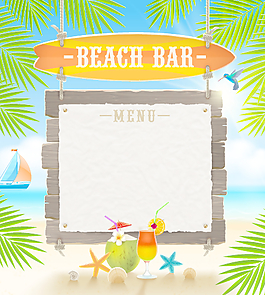 清爽的夏天的时间背景矢量06