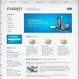学习用品Html5网站模板