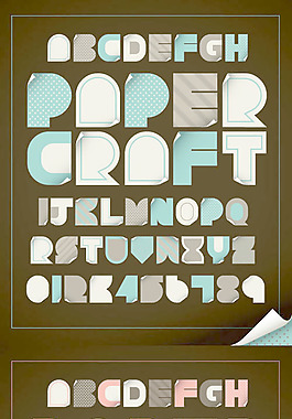 可爱的字母贴矢量