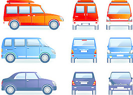 不同的汽车设计矢量素材