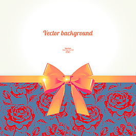 美丽的蝴蝶结与背景矢量04