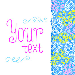 有趣的花卉背景矢量02