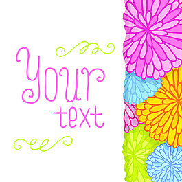 有趣的花卉背景矢量01