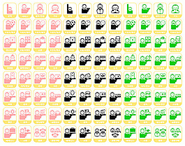 人物的动作矢量图标