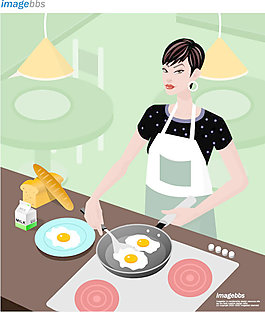 时尚的办公设置58个向量