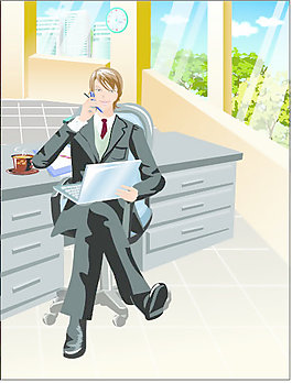 时尚的办公设置26个向量