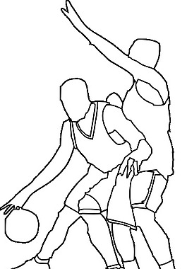 篮球运动攻守剪贴画
