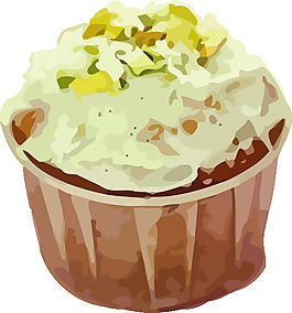 小纸杯蛋糕剪贴画