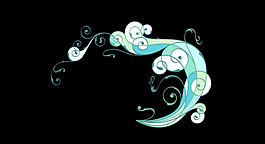 亮蓝色花藤动态展示效果