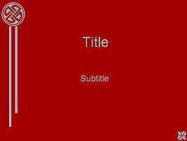 红色背景PPT模板