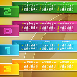 日历的设计精美的01矢量素材