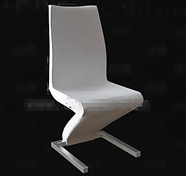 白色的人格弯曲的椅子