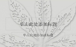 树叶背景PPT模板