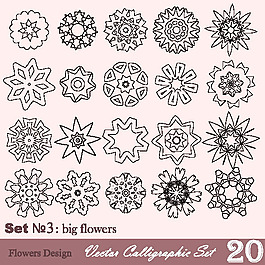 手绘图案风格03——矢量素材