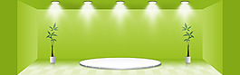 绿色淘宝灯光背景墙