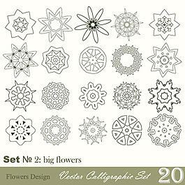 手绘图案风格02——矢量素材