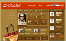 女性奢侈品购物网站模板