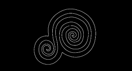 两个圆形线条特效视频