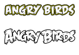 愤怒的小鸟的艺术字