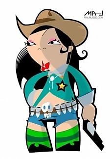 亚洲女牛仔”