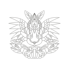 丽江，云南，中国纳西族的神的大鸟矢量素材