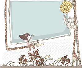 可爱的插画矢量线材料- 29