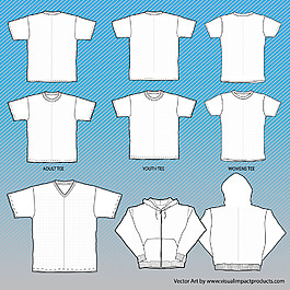 T恤模板网格模拟