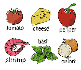 线稿的蔬菜02矢量