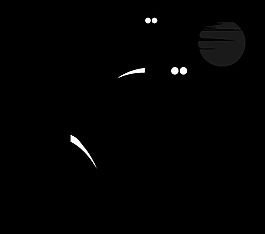 万圣节鬼森林剪影