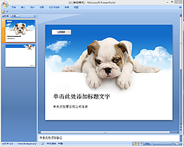 宠物小狗PPT模板下载