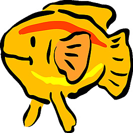 黄色的鱼夹艺术