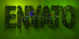 绿色植物LOGO演绎AE素材