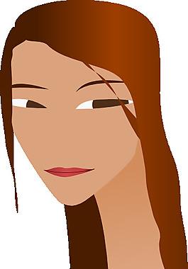 女人的长脖子的剪贴画脸