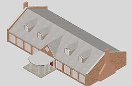 三维两级办公楼