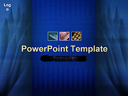 梦幻蓝色ppt模板
