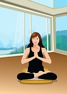 美丽性感的莲花女孩矢量图3