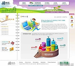 韩国产品卡通风格模板