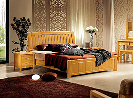 实木家具免费图 实木软床