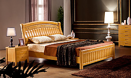 实木家具免费 实木软床图片